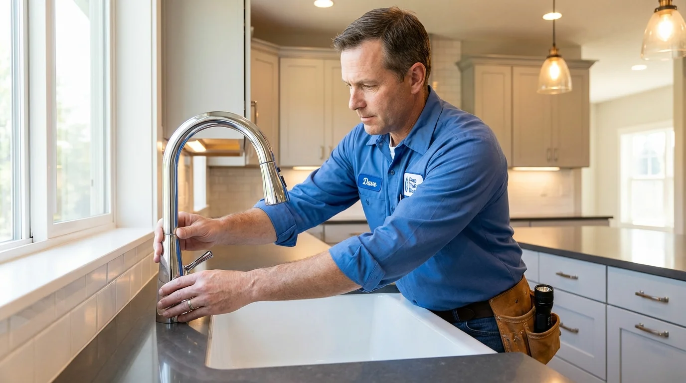 Kitchen faucet installation by Johns Plumbing LLC in Kiefer